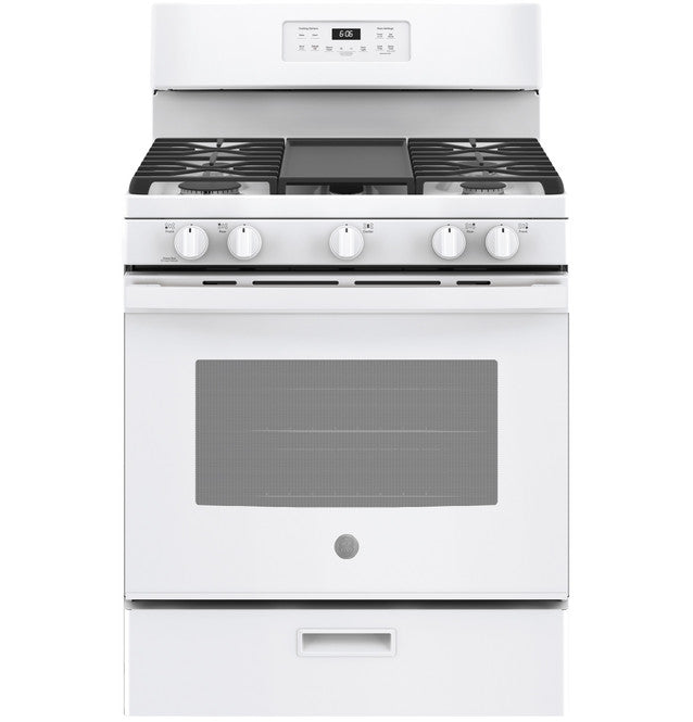 GE® 30" Gas Range with Integrated Griddle