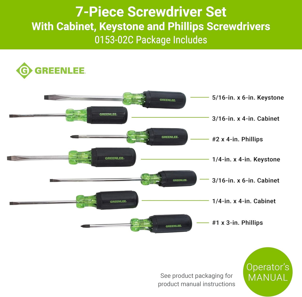 Greenlee 7-Piece Screwdriver Set