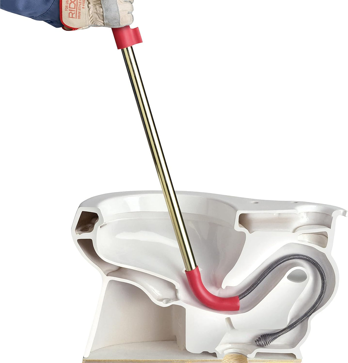 Ridgid K-3 Toilet Auger with Unclogging 3-Foot Snake and Bulb Head