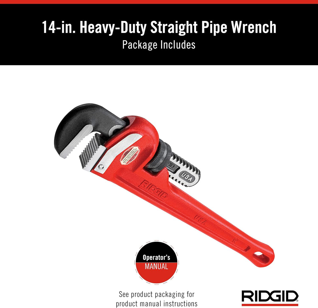Ridgid Model 14 Heavy-Duty Straight Pipe Wrench