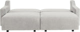 113A009NVY Serta Glendale - Sofá convertible de 90.2 pulgadas, tamaño Queen para abrazar la pared, comodidad Dreamcoil, tela de felpilla, color crema