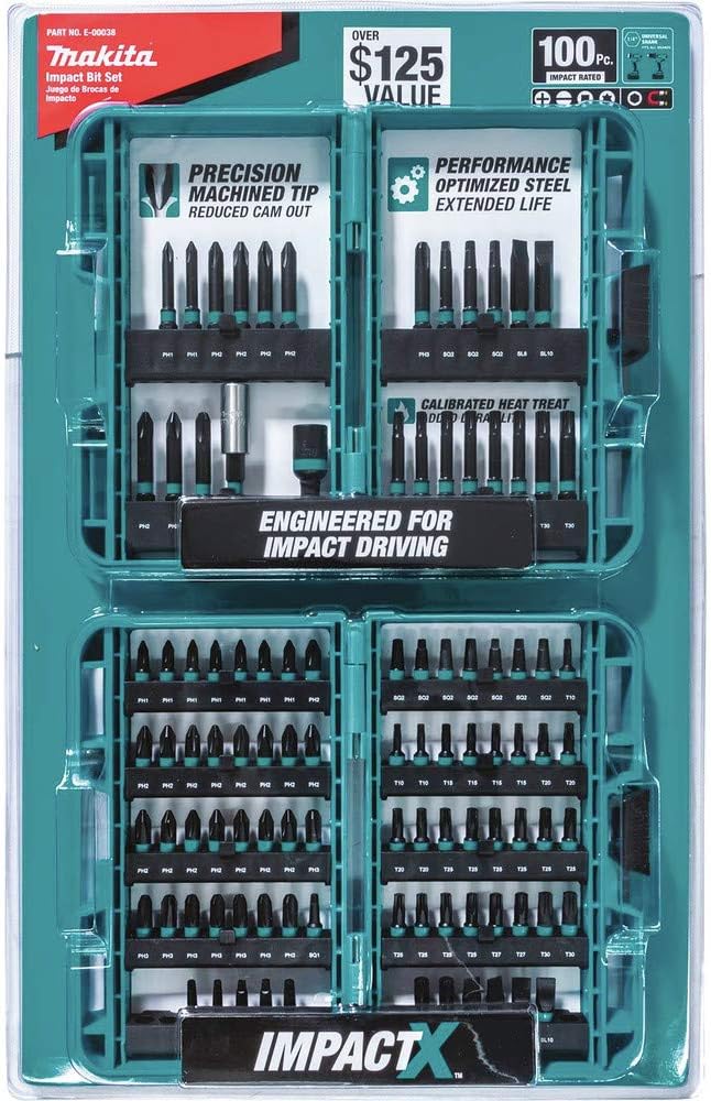 Makita Impactx 100 Pc. Driver Bit Set