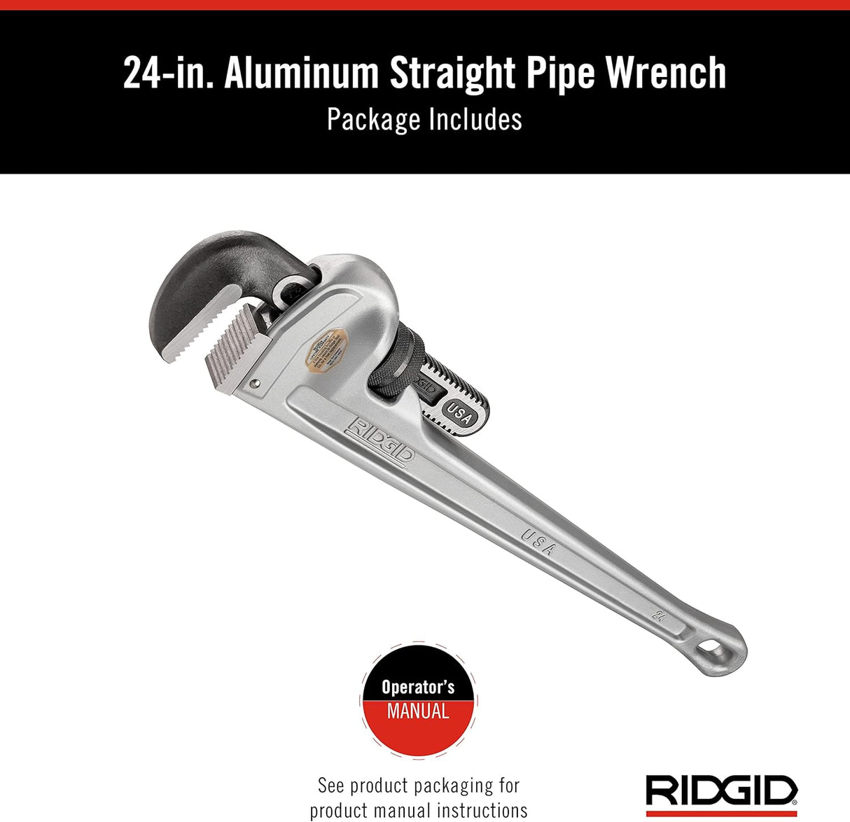 Ridgid Aluminum Straight Pipe Wrench