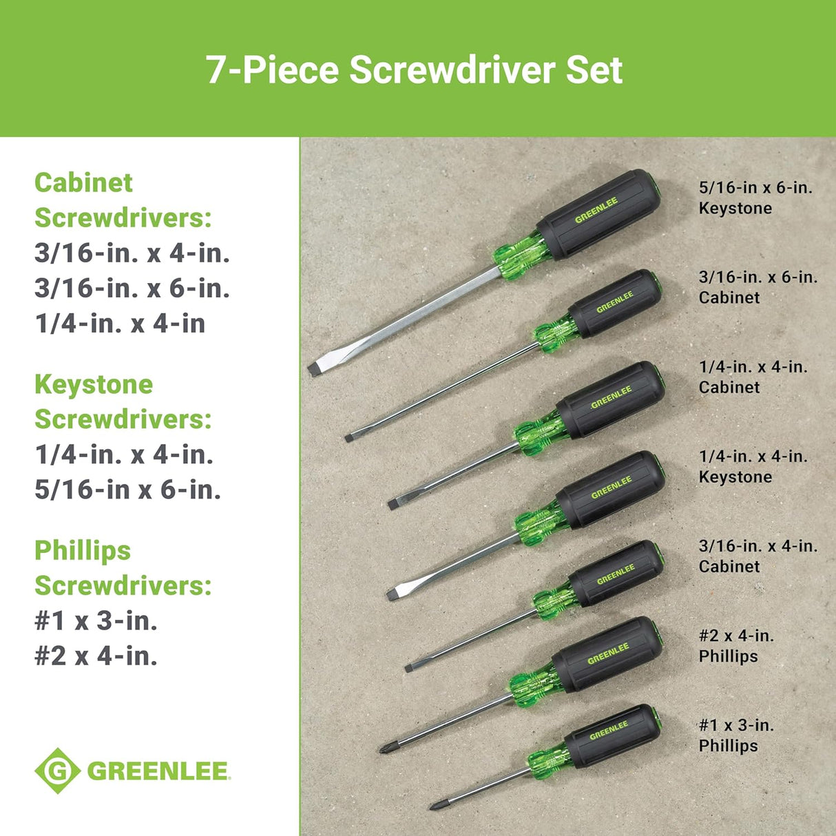 Greenlee 7-Piece Screwdriver Set