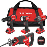 CRAFTSMAN 20V Cordless 4-Tool Power Tool Combo Kit