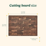 Cuisinart 17" Reversible End Grain Acacia Cutting Board