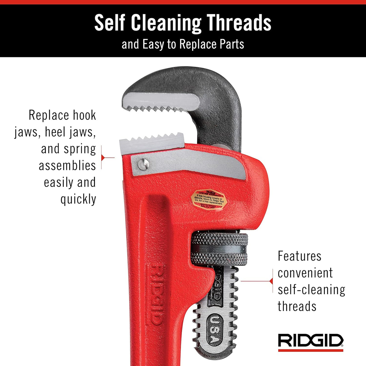 Ridgid Model 10 Heavy-Duty Straight Pipe Wrench