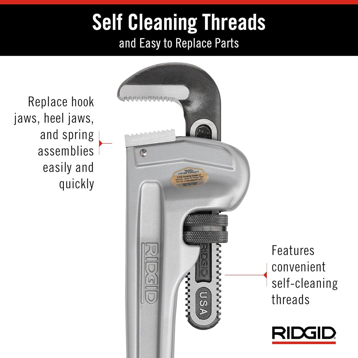 Ridgid Aluminum Straight Pipe Wrench