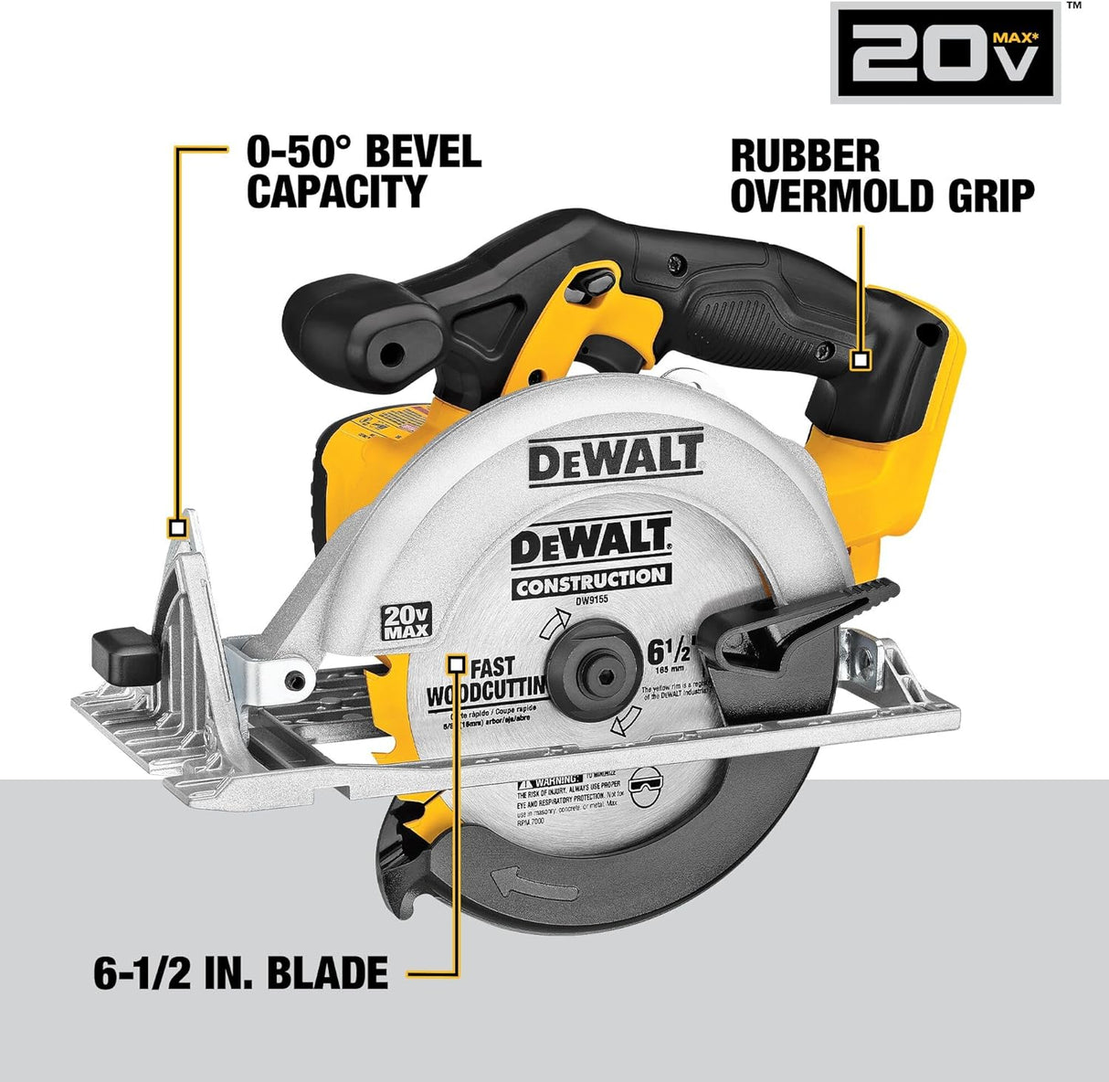 DeWalt 20V MAX 6-1/2-Inch Circular Saw Kit