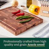 Cuisinart 17" Reversible End Grain Acacia Cutting Board