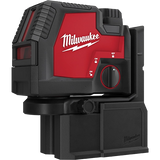 Milwaukee Láser verde recargable de líneas cruzadas y puntos de plomada
