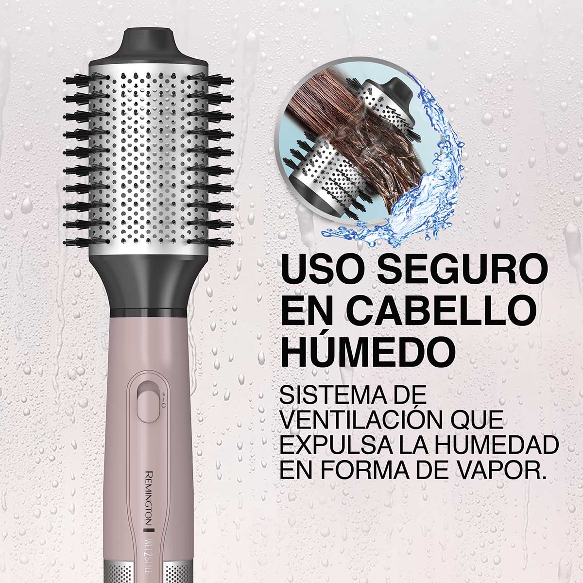 Cepillo Secador y Voluminizador Oval Remington Pro Wet2Style