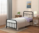 Cama Full en Metal Negro Estilo Vintage