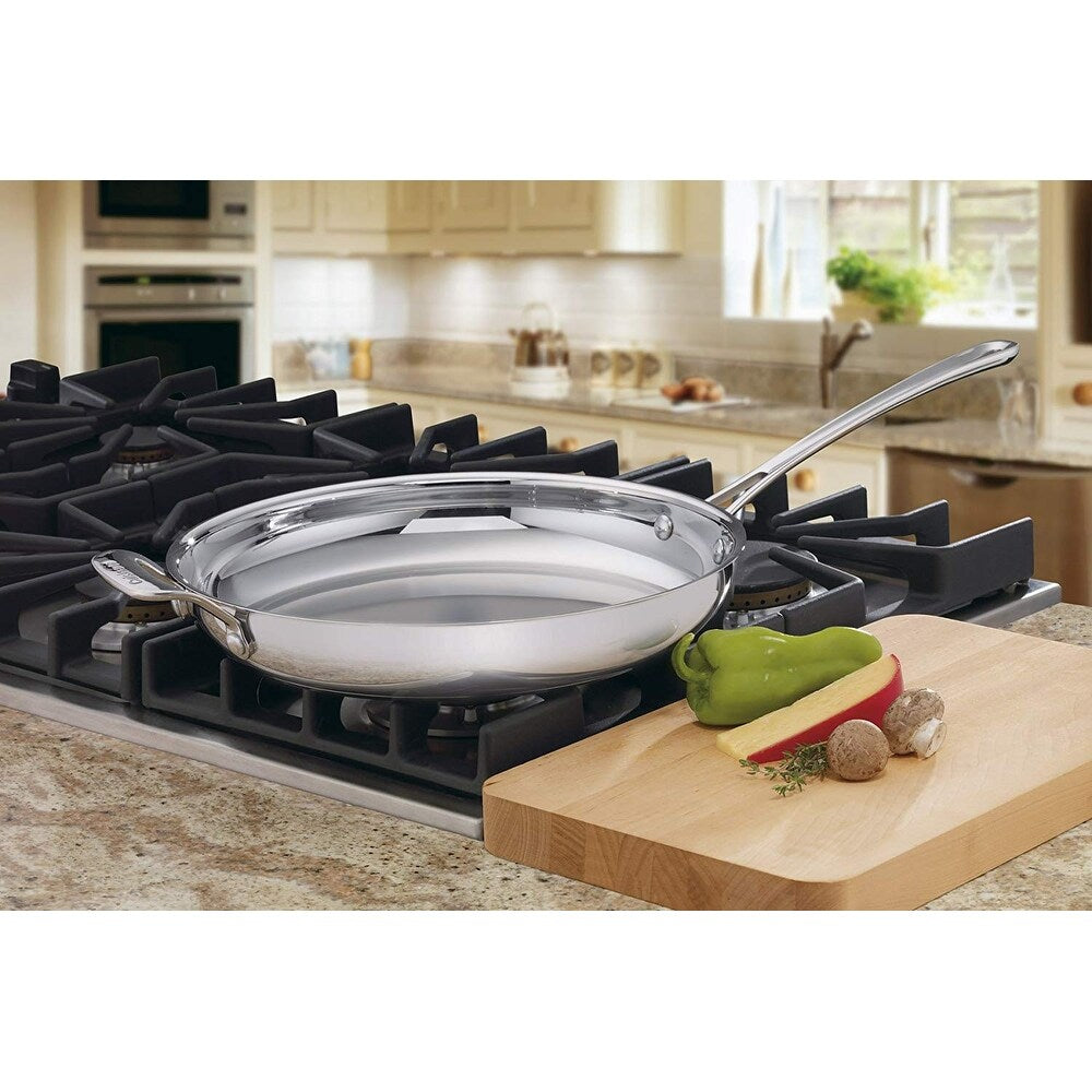Cuisinart Contour® Stainless 12" Skillet with Helper Handle