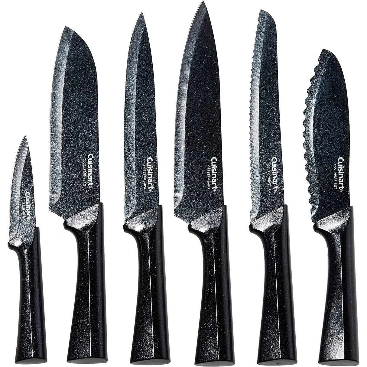 Cuisinart 12 piece Black Metallic Coated Knife Set with Blade Guards