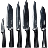 Cuisinart 12 piece Black Metallic Coated Knife Set with Blade Guards