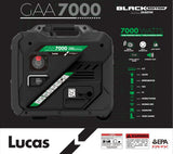 Generador Portátil Inverter LUCAS "Black Edition" de 7,000 Watts GAA7000