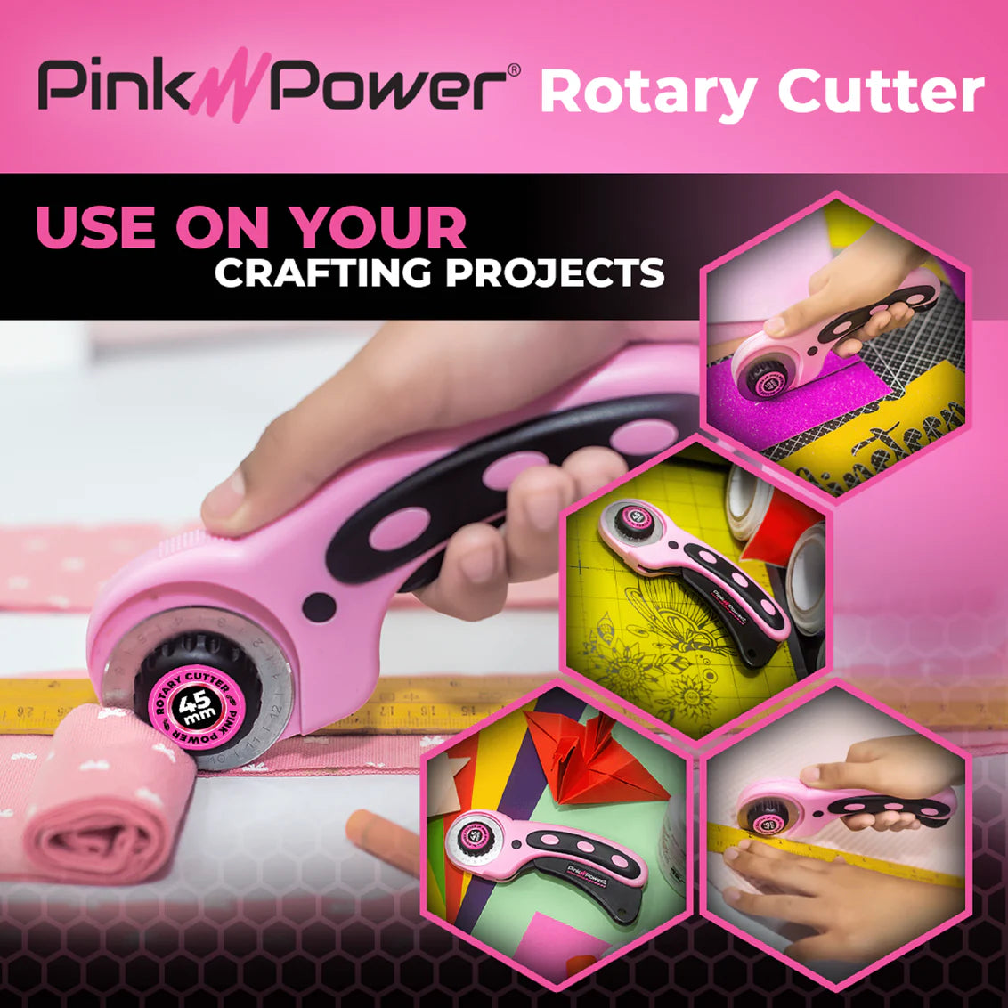 Pink Power LITHIUM ION Pink Cordless Fabric Scissors