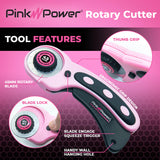 Pink Power LITHIUM ION Pink Cordless Fabric Scissors