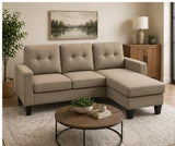 SECCIONAL KAROO LIGHT BROWN CON COJINES INTERCAMBIABLES
