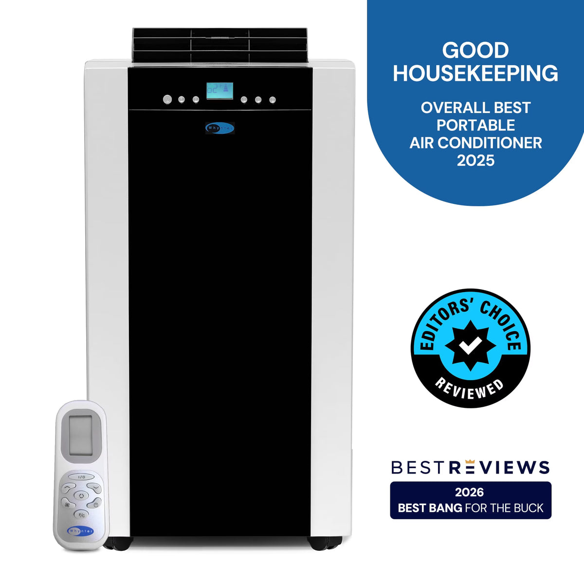 Whynter ARC-14S ARC-14S Whynter 14,000 BTU Dual Hose Portable AC, Dehumidifier, Fan & Activated Carbon Filter, 500 Sq Ft | Home Appliance PR