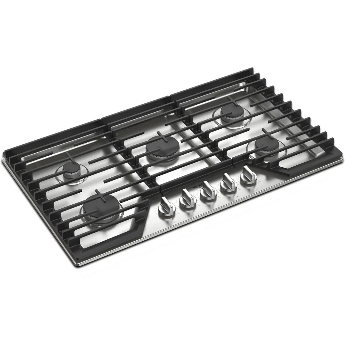 Whirlpool Tope de Gas de 36" con 5 Quemadores y Parrillas de Hierro Fundido Abatibles EZ-2-Lift™