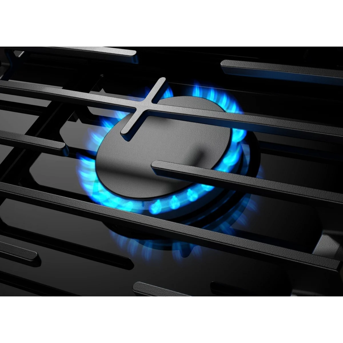 Whirlpool Tope de Gas de 36" con 5 Quemadores y Parrillas de Hierro Fundido Abatibles EZ-2-Lift™ (Negro)