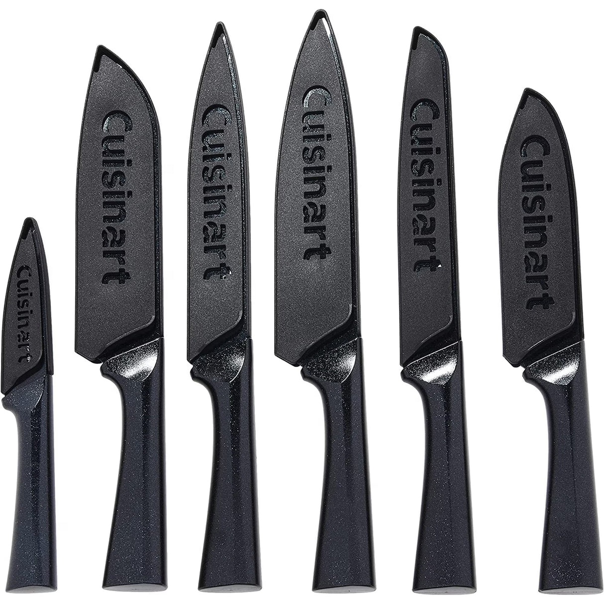 Cuisinart 12 piece Black Metallic Coated Knife Set with Blade Guards
