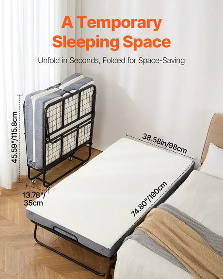 Cama plegable VEVOR SDC-36-2 con colchón de espuma
