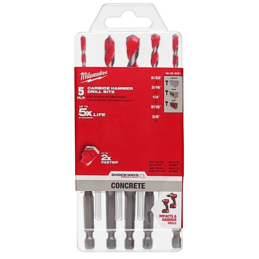 TJPoto Hex Shank Carbide Hammer Set