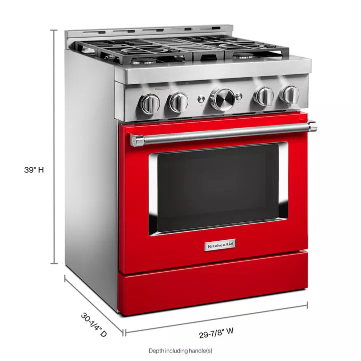 Kitchenaid Estufa de Gas con 4 Quemadores Sellados