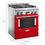 Kitchenaid Estufa de Gas con 4 Quemadores Sellados