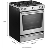 KSGB900ESS 30-Inch 5 Burner Gas Convection Slide-In Range with Baking Drawer