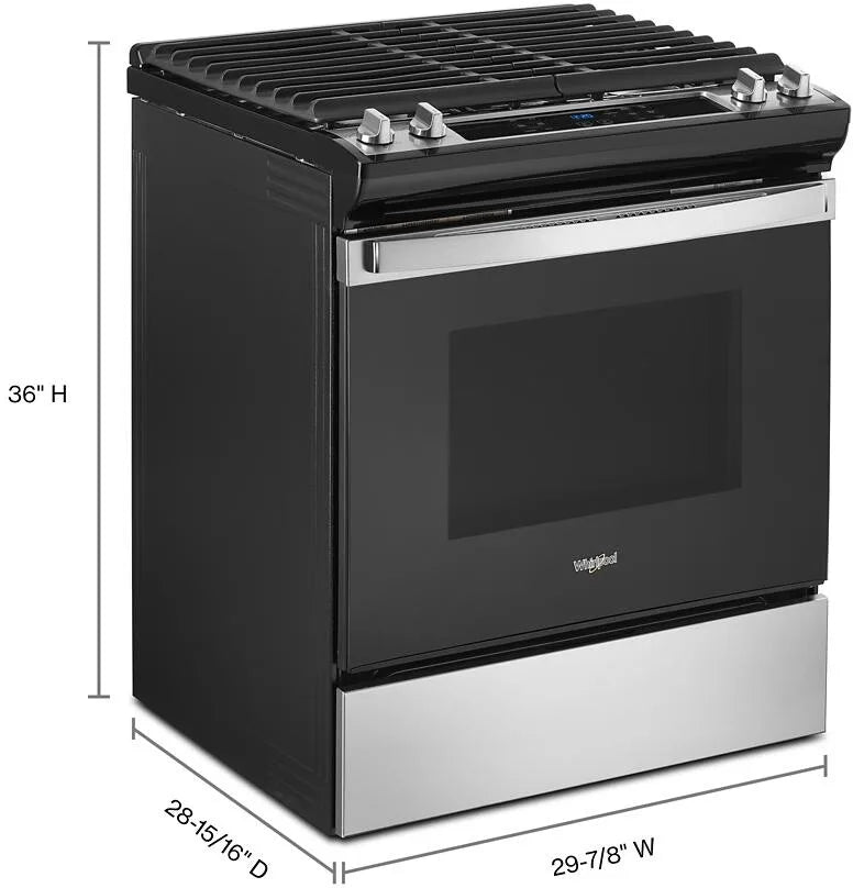 Whirlpool 5 cu. ft. Gas Range With Frozen Bake™ Technology-Stainless Steel