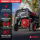 A-iPower 12,000W Dual Fuel Portable Generator