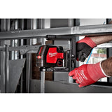 Milwaukee Láser verde recargable de líneas cruzadas y puntos de plomada