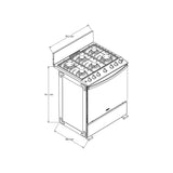 Whirlpool Estufa de Gas de 30" con 6 Quemadores (LWFR3100Q)