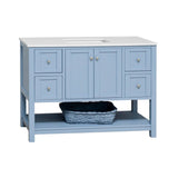 SGG-FL48SFEW Lakeshore 48" Bathroom Vanity with Powder Blue Cabinet and Engineered White Top