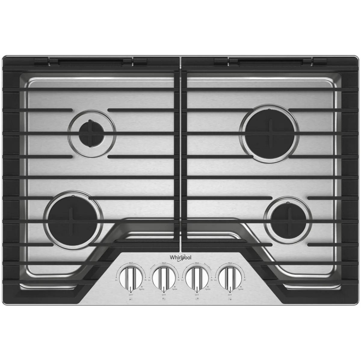 Whirlpool 30-inch Gas Cooktop with EZ-2-Lift™ Hinged Cast-Iron Grates