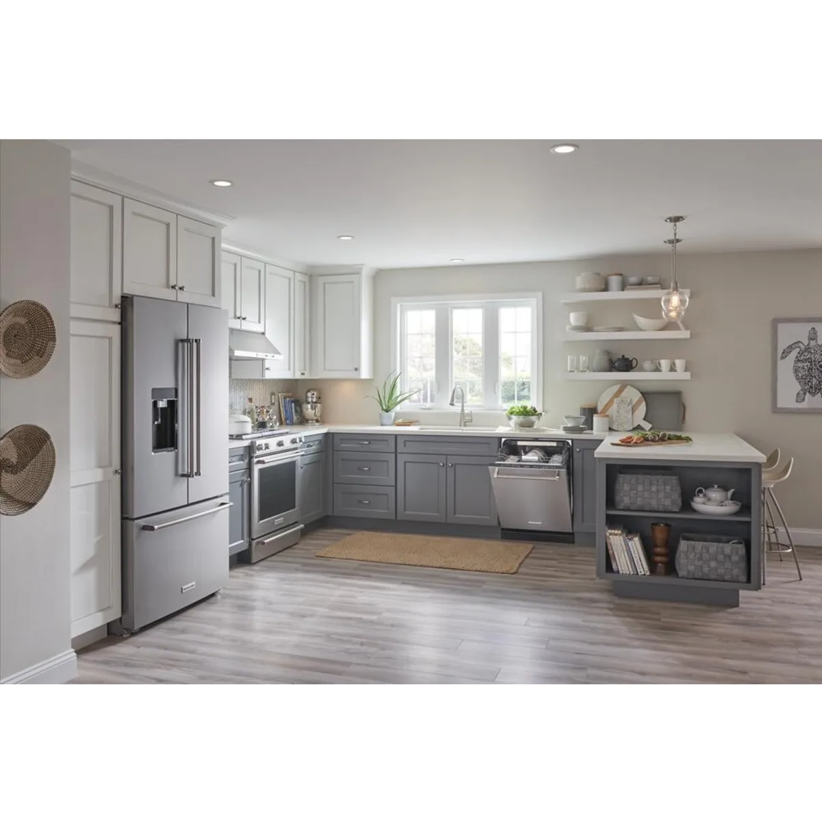 Refrigerador French Door KitchenAid KRFC704FPS de 36 Pulgadas con Acabado PrintShield