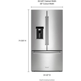 Refrigerador French Door KitchenAid KRFC704FPS de 36 Pulgadas con Acabado PrintShield