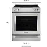 KitchenAid KSEB900ESS 30 Inch Slide-In Electric Range with 5 Elements
