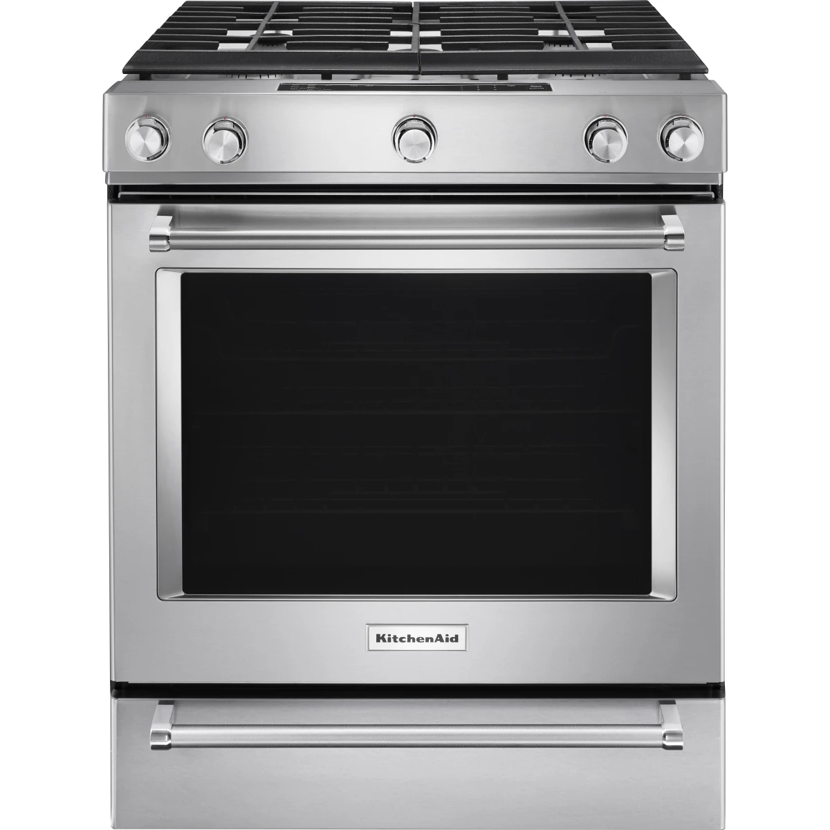 KSGB900ESS 30-Inch 5 Burner Gas Convection Slide-In Range with Baking Drawer