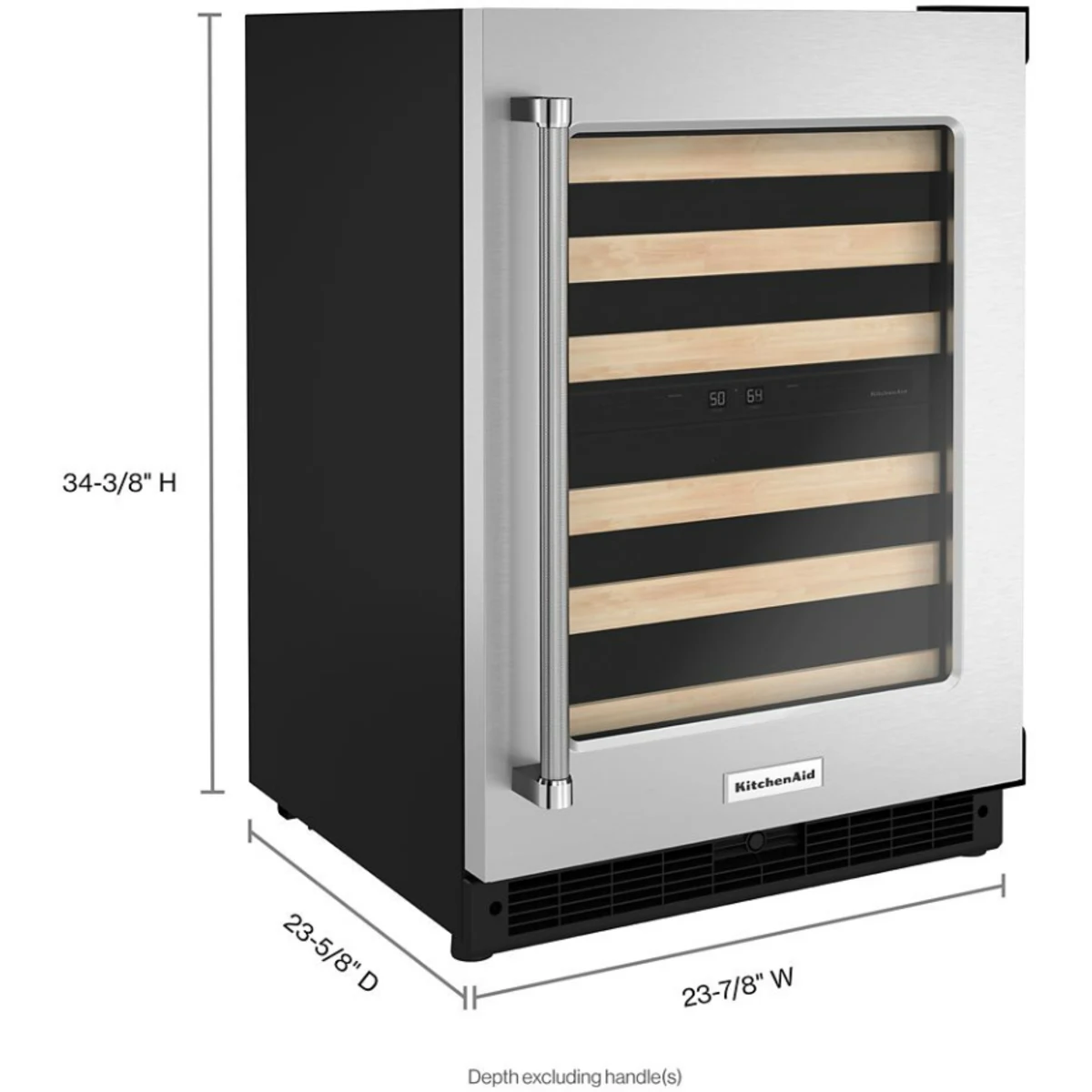 Vinera Empotrable KitchenAid KUWR214KSB de 24 Pulgadas con Puerta de Vidrio