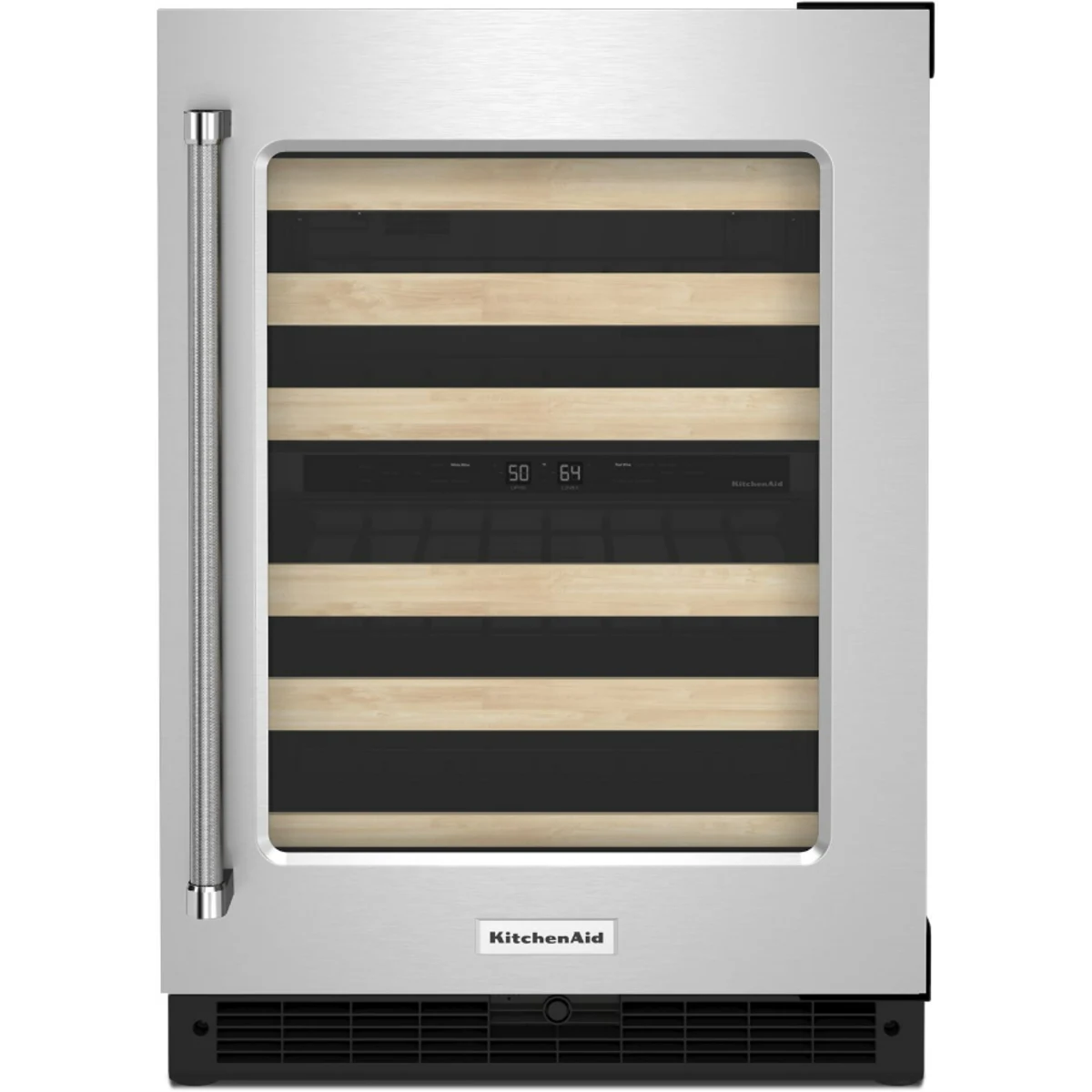 Vinera Empotrable KitchenAid KUWR214KSB de 24 Pulgadas con Puerta de Vidrio