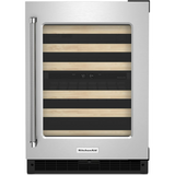 Vinera Empotrable KitchenAid KUWR214KSB de 24 Pulgadas con Puerta de Vidrio