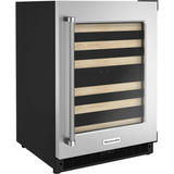 Vinera Empotrable KitchenAid KUWR214KSB de 24 Pulgadas con Puerta de Vidrio