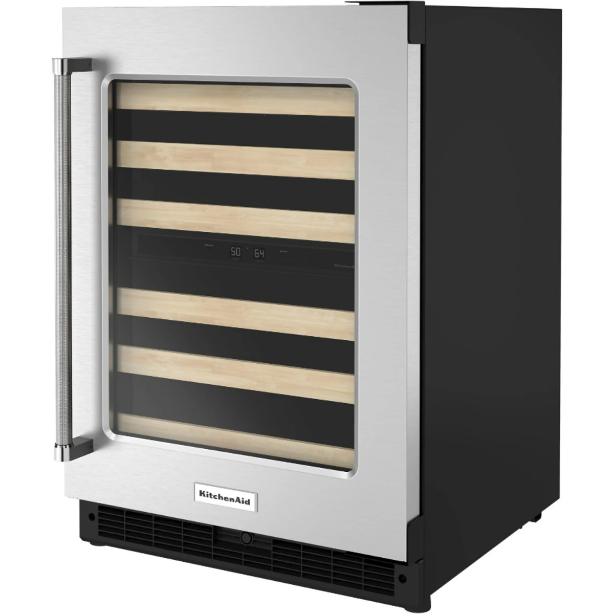 Vinera Empotrable KitchenAid KUWR214KSB de 24 Pulgadas con Puerta de Vidrio