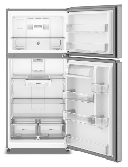 Refrigerador Whirlpool WRTX5419SZ de 19.3 Pies Cúbicos con Congelador Superior