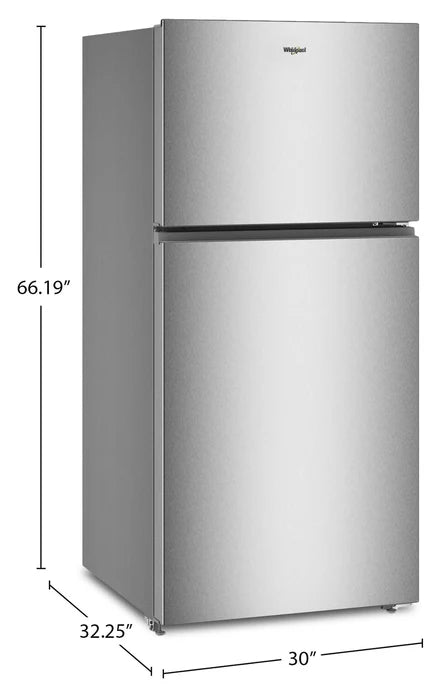 Refrigerador Whirlpool WRTX5419SZ de 19.3 Pies Cúbicos con Congelador Superior